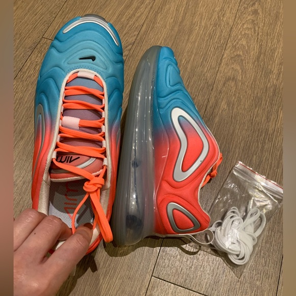 ๐ฅ Nike Air Max 720 Running Shoes, Pink Sea Blue Lava Glow Ombre, Women Size 6.5 - Picture 16 of 16